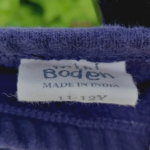 Mini Boden Navy triple ruffle sweatshirt skirt 11-12yrs - Picture 2 of 6